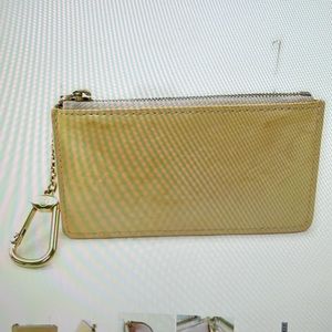 Authentic Louis Vuitton Pale Yellow Vernis Card Pouch Keychain